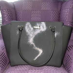 Kate Spade New York Camryn Bixby Place Leather Large Tote Bag Hare Grey
